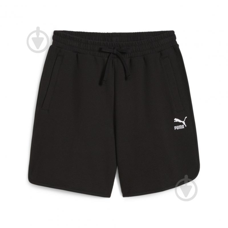 Шорты Puma CLASSICS WAFFLE SHORTS 7"" 62425201 р. S черный - фото 1