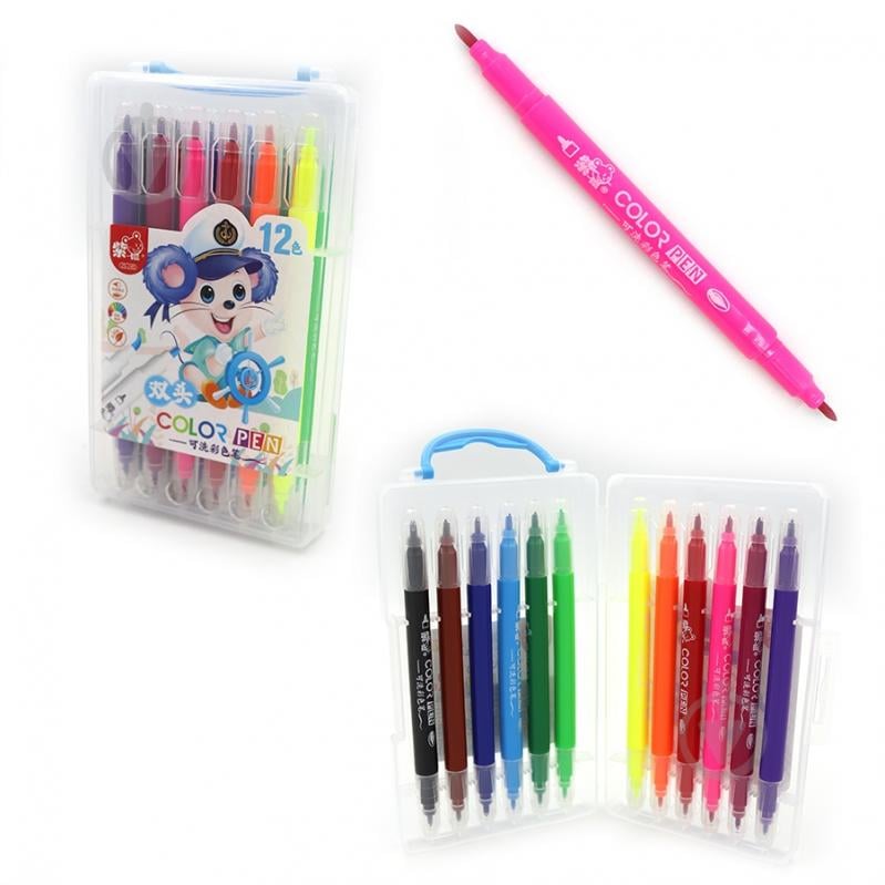 Фломастери двосторонні 249-12 Mouse 125 мм 12 шт. пензлик/тонкий Josef Otten - фото 1 Фломастери двосторонні 249-12 Mouse 125 мм 12 шт. пензлик/тонкий Josef Otten - фото 1