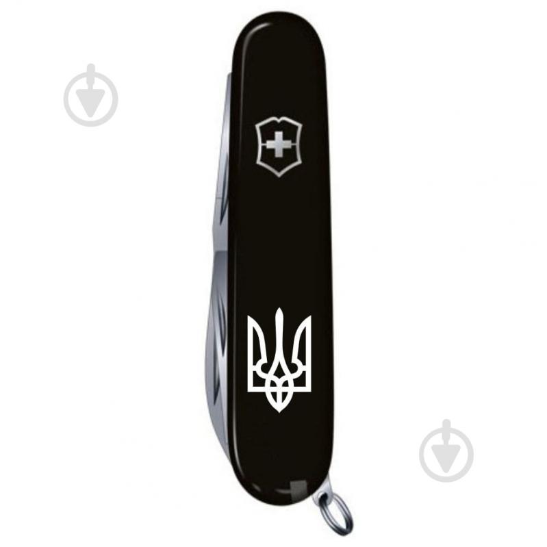 Ніж швейцарський Victorinox CLIMBER UKRAINE Тризуб білий (14 інстр) Vx13703.3_T0010u - фото 3