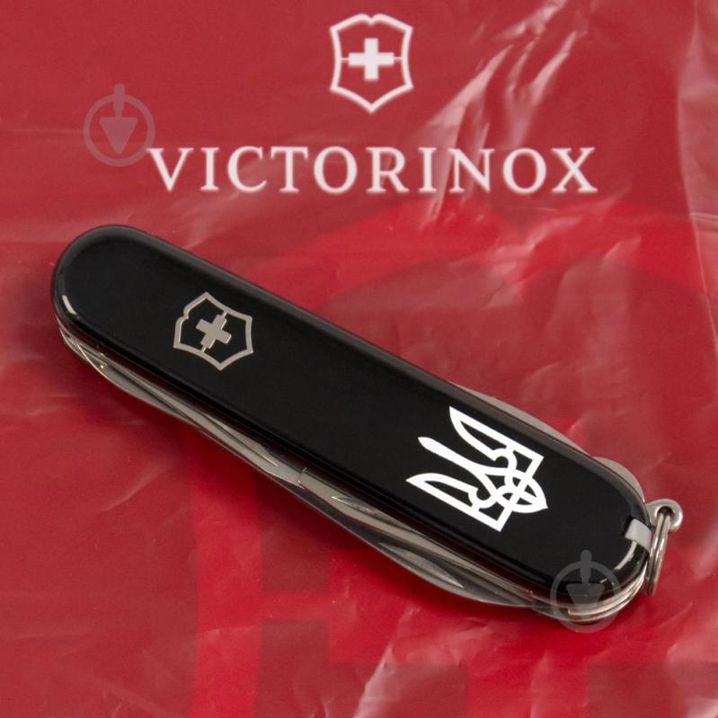 Ніж швейцарський Victorinox CLIMBER UKRAINE Тризуб білий (14 інстр) Vx13703.3_T0010u - фото 6