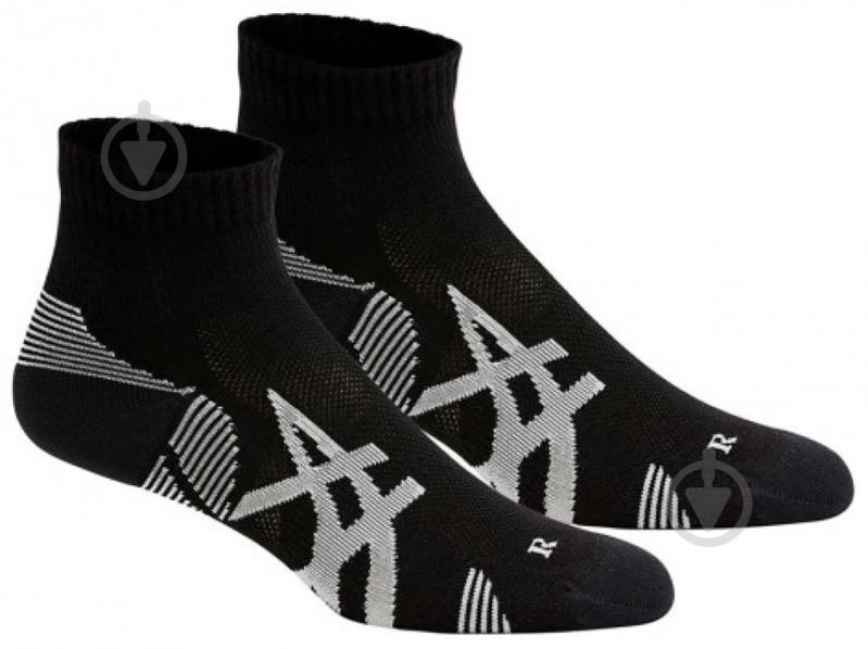 Шкарпетки Asics 2PPK CUSHION RUN QUARTER SOCK 3013A800-002 р.39-42 чорний 2 шт. - фото 1