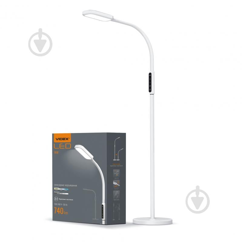 Торшер Videx LED TF07W 14 Вт білий 24857 - фото 1 Торшер Videx LED TF07W 14 Вт білий 24857 - фото 1