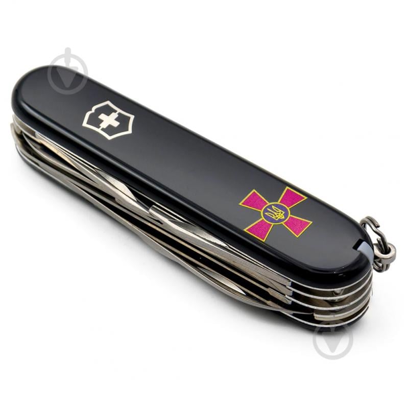 Нож швейцарский Victorinox HUNTSMAN ARMY Эмблема ВСУ (15 инстр) Vx13713.3_W0010u - фото 3