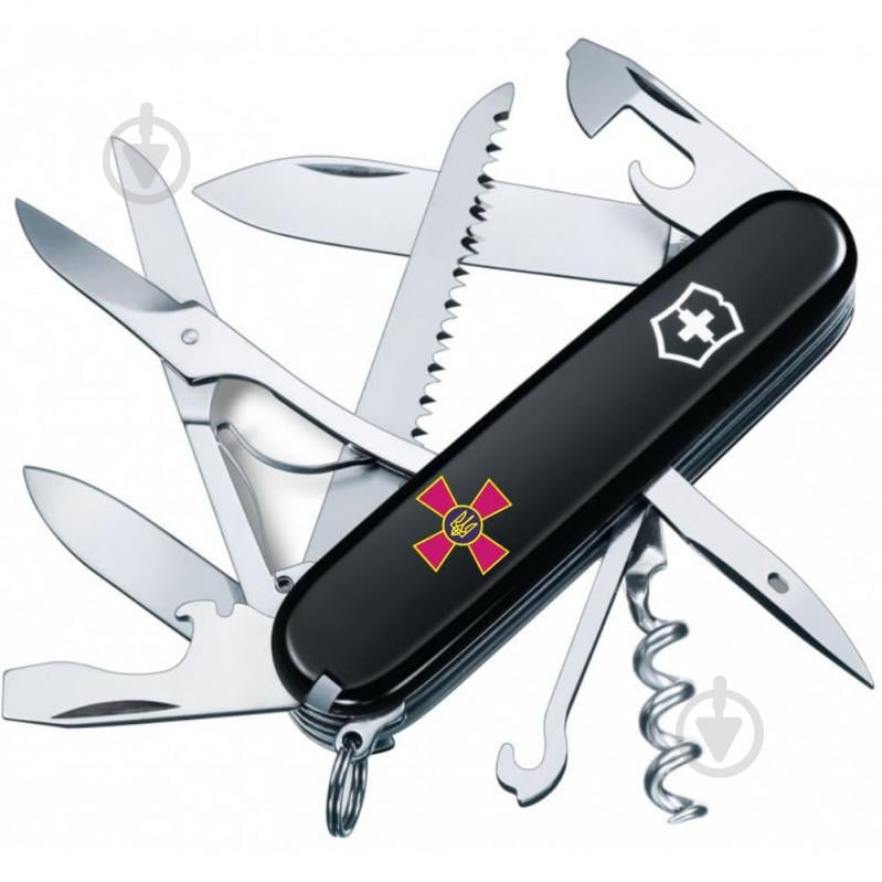 Нож швейцарский Victorinox HUNTSMAN ARMY Эмблема ВСУ (15 инстр) Vx13713.3_W0010u - фото 1