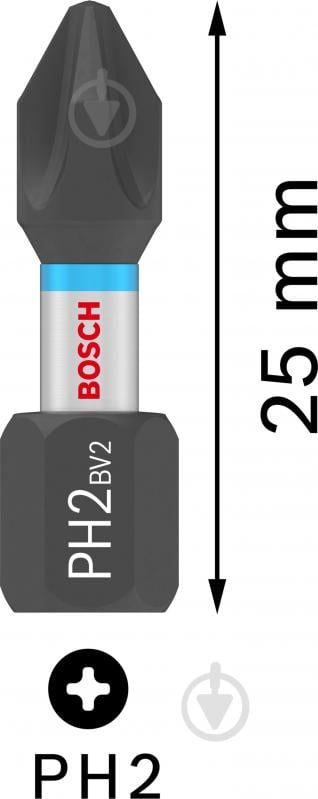 Набор бит Bosch Impact Control для ударной дрели PH2 25 шт. 2607002803 - фото 3