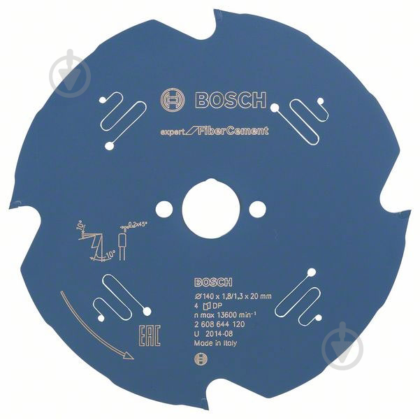 Пиляльний диск Bosch Expert for FiberCement 140x20x1,8 Z4 2608644120 - фото 1