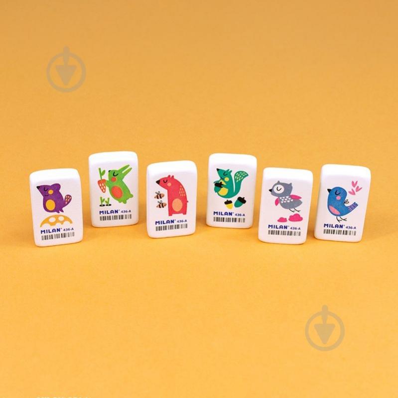 Гумка прямокутна Пташка 436А-2 Milan - фото 3