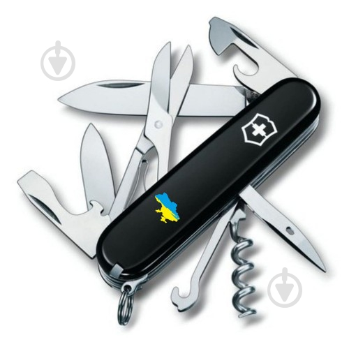 Ніж швейцарський Victorinox CLIMBER UKRAINE Мапа України синьо-жовт. (14 інстр) Vx13703.3_T1166u - фото 1