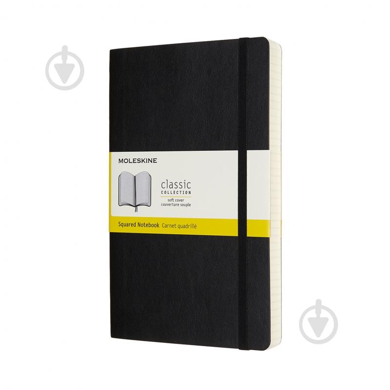 Блокнот для записей Classic Expanded средний клеточка черный мягкий Moleskine - фото 2