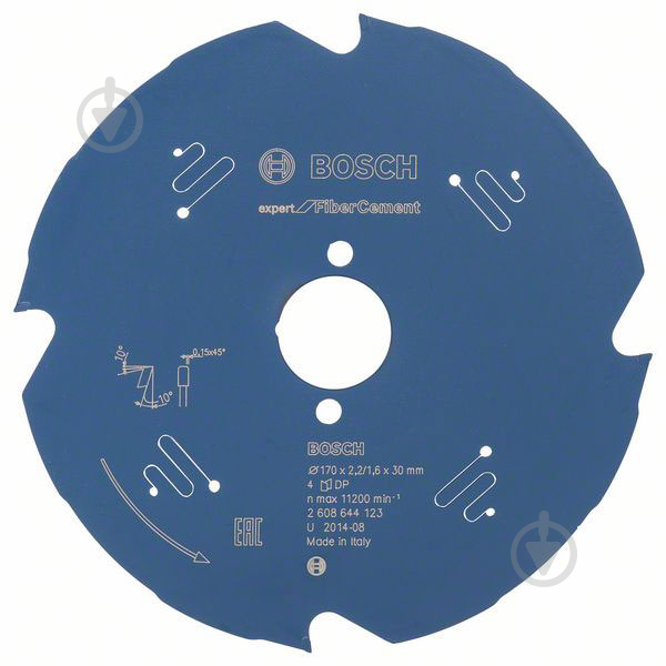 Пиляльний диск Bosch Expert for FiberCement 170x30x2,2 Z4 2608644123 - фото 1