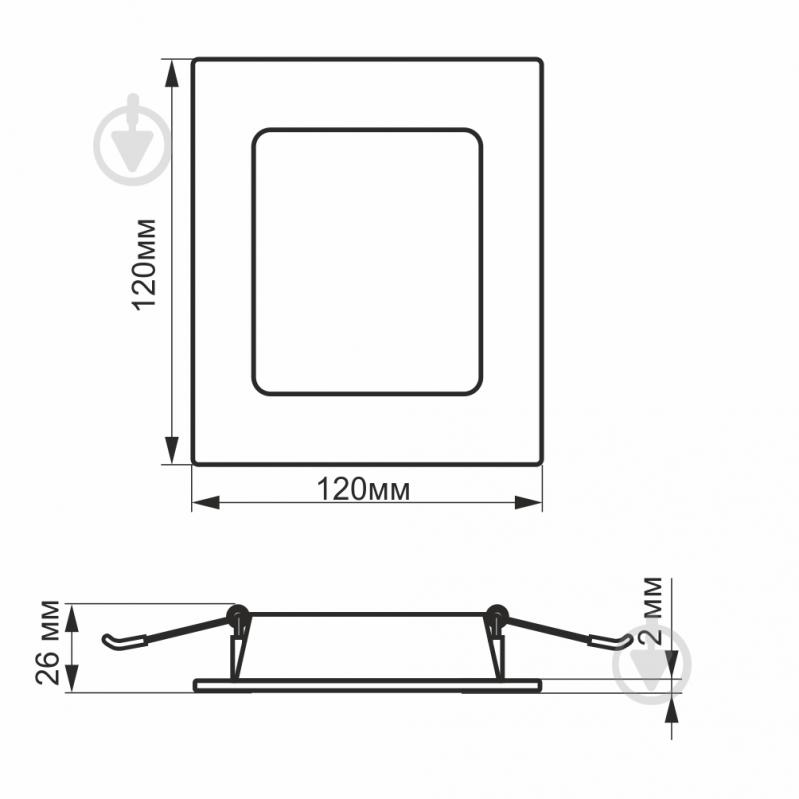 Светильник встраиваемый (Downlight) Videx LED Back 5000 К 26341 - фото 4