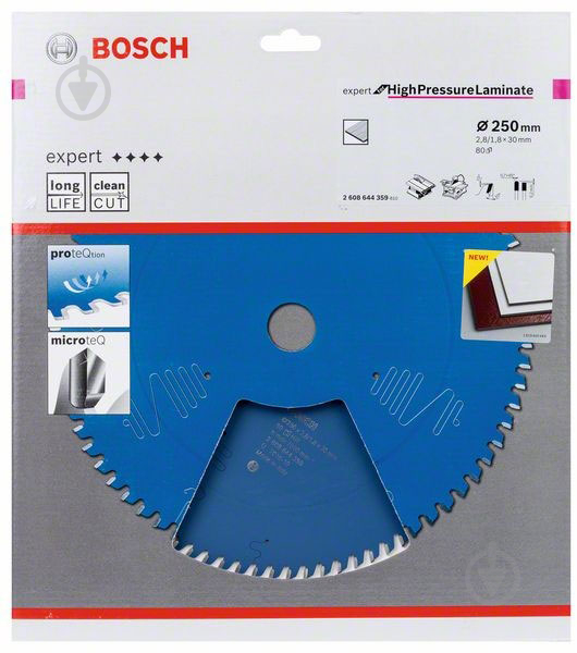 Пильный диск Bosch Expert for High Pressure Laminate 250x30x2,8 Z80 2608644359 - фото 2