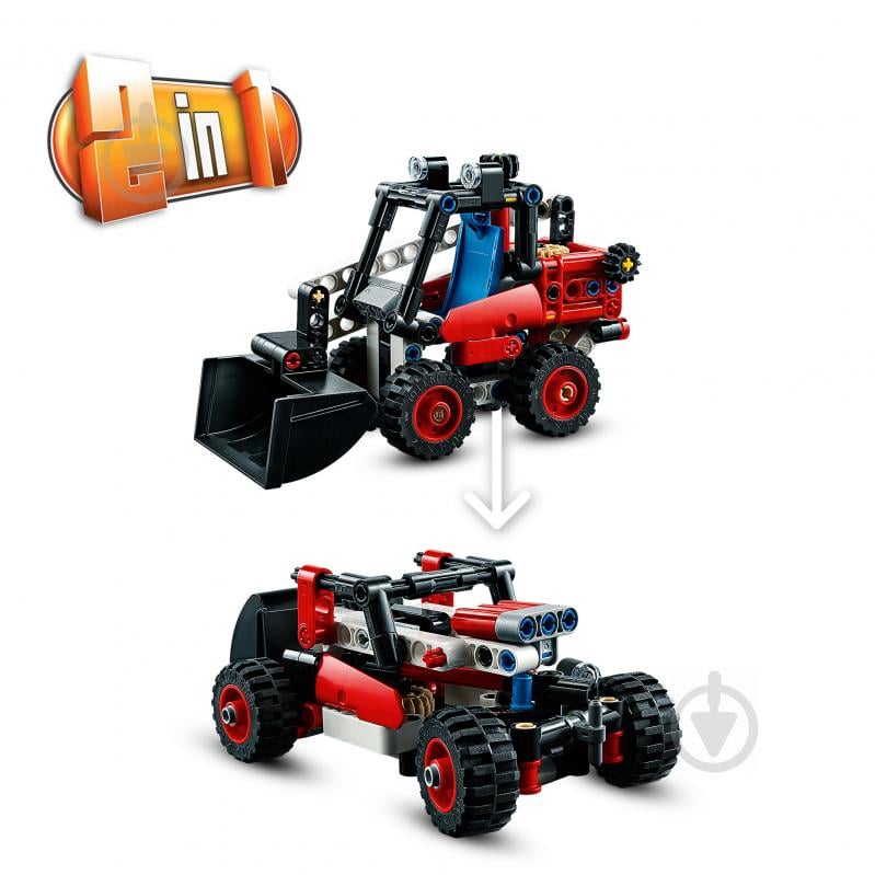 Конструктор LEGO Technic Мини-погрузчик с бортовым поворотом 42116 - фото 4