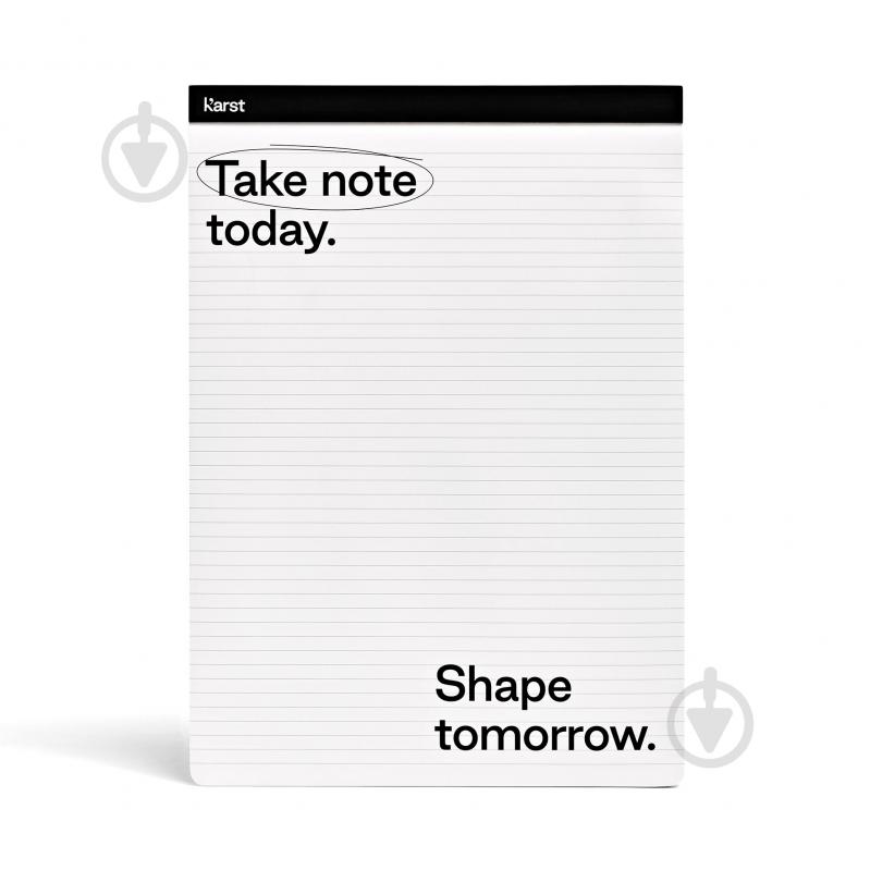 Нотатник Notepad A4 лінійка чорний Karst Stone Paper - фото 2