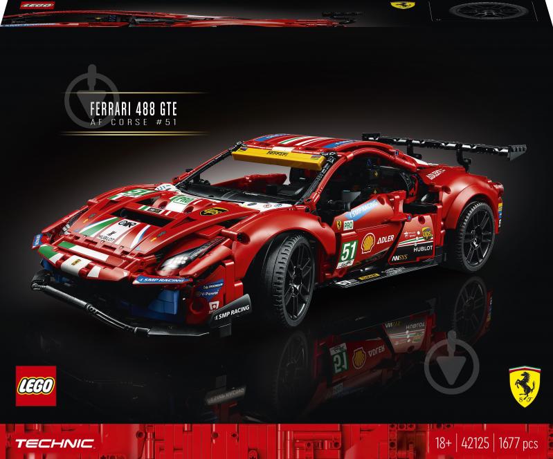 Конструктор LEGO Technic Ferrari 488 GTE “AF Corse #51” 42125 - фото 1