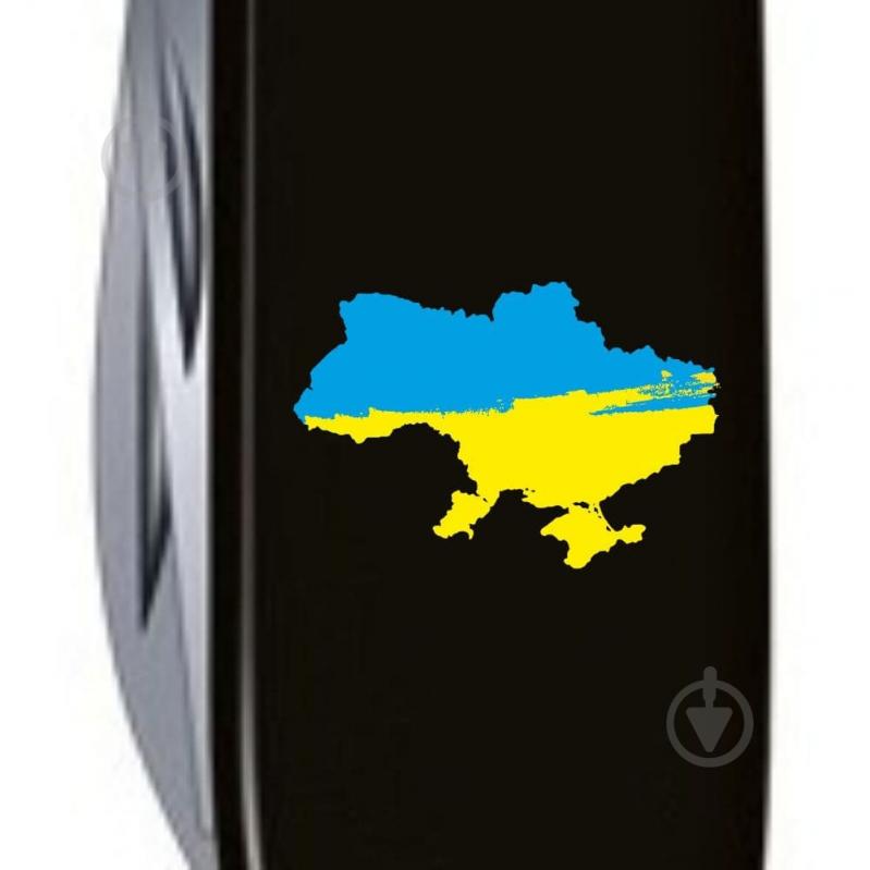 Нож швейцарский HUNTSMAN UKRAINE Карта Украины сине-желт. 1.3713.3_T1166u 97413 - фото 4