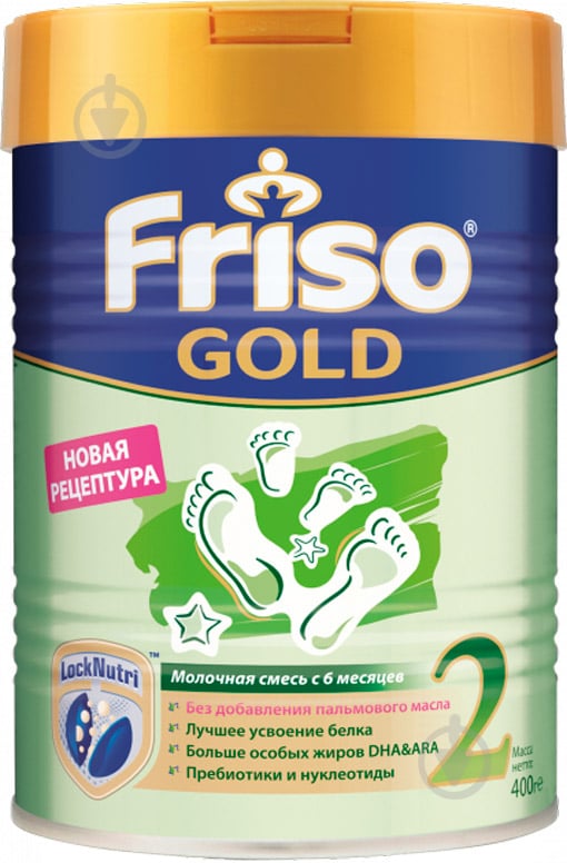 Суха молочна суміш Friso Голд 2 LockNutri з 6 до 12 місяців 400г - фото 1