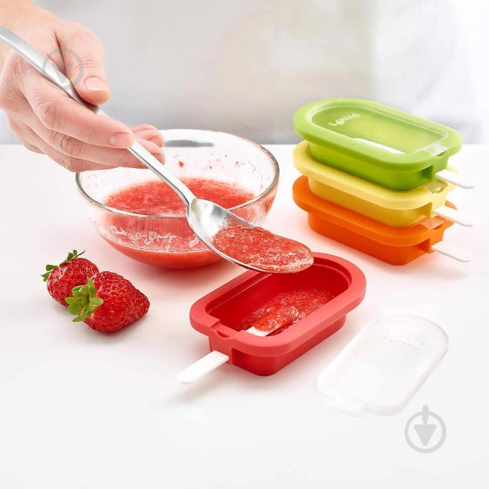 Набір форм для морозива Lekue Ice Lollies 2,6х10,5х6,5 см 4 шт. 882227 - фото 2 Набір форм для морозива Lekue Ice Lollies 2,6х10,5х6,5 см 4 шт. 882227 - фото 2