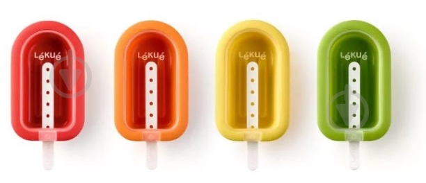 Набір форм для морозива Lekue Ice Lollies 2,6х10,5х6,5 см 4 шт. 882227 - фото 1 Набір форм для морозива Lekue Ice Lollies 2,6х10,5х6,5 см 4 шт. 882227 - фото 1