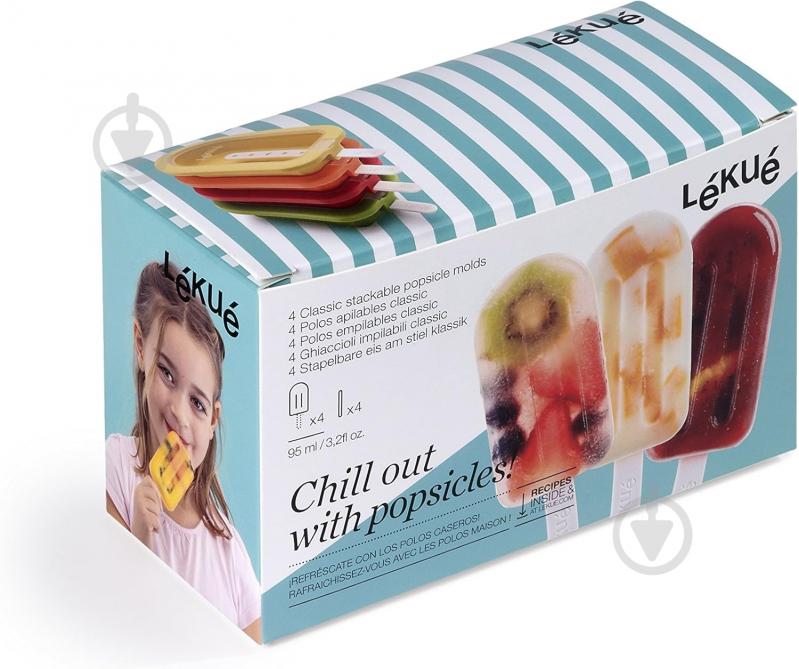 Набір форм для морозива Lekue Ice Lollies 2,6х10,5х6,5 см 4 шт. 882227 - фото 12 Набір форм для морозива Lekue Ice Lollies 2,6х10,5х6,5 см 4 шт. 882227 - фото 12