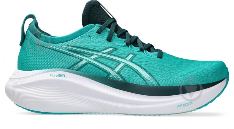 Кроссовки мужские Asics GEL-NIMBUS 27 1011B958-400 р.44,5 бирюзовые - фото 1 Кроссовки мужские Asics GEL-NIMBUS 27 1011B958-400 р.44,5 бирюзовые - фото 1