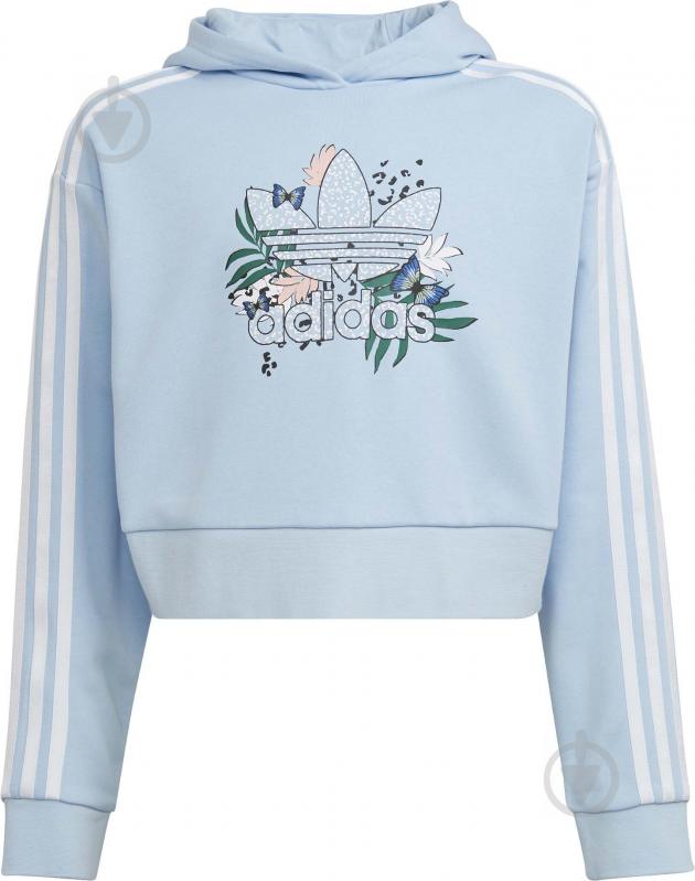 Джемпер Adidas CROP HOODIE H22597 сиреневый - фото 1