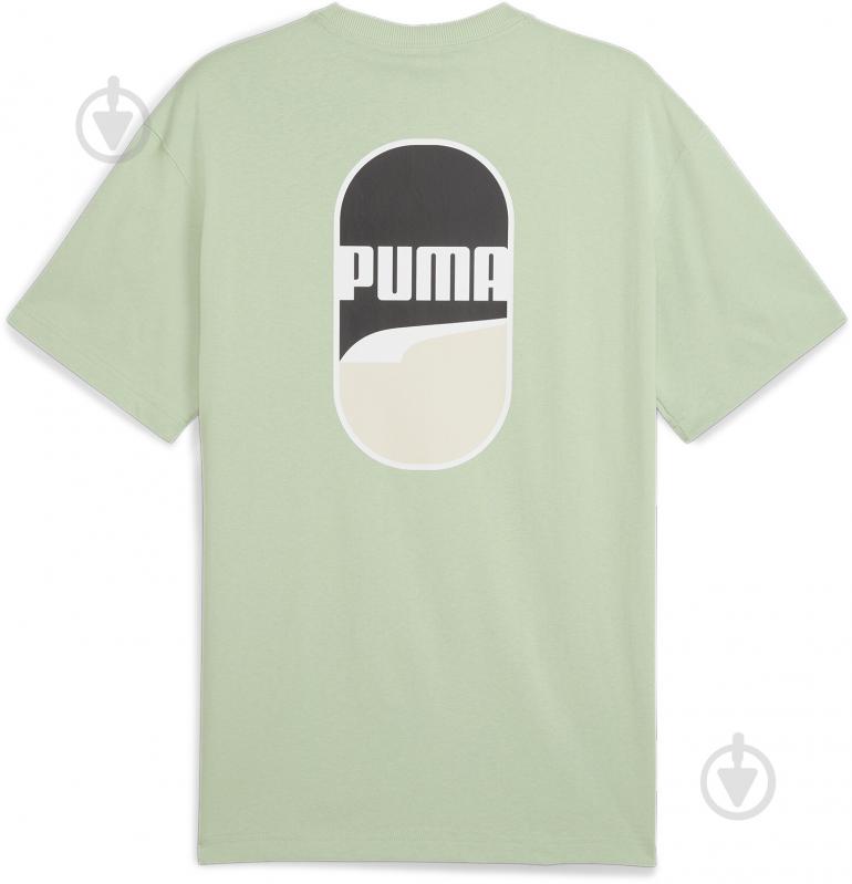 Футболка Puma DOWNTOWN 180 LOGO TEE 62437589 р.S зеленый - фото 2