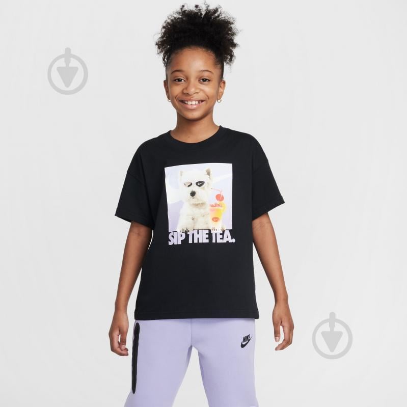 Футболка Nike G NSW PHOTO TEE HQ2337-010 р.M черный - фото 1