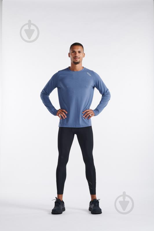 Футболка 2XU Ignition Base Layer L/S MR6827a_IND/SRF р.2XL синий - фото 1