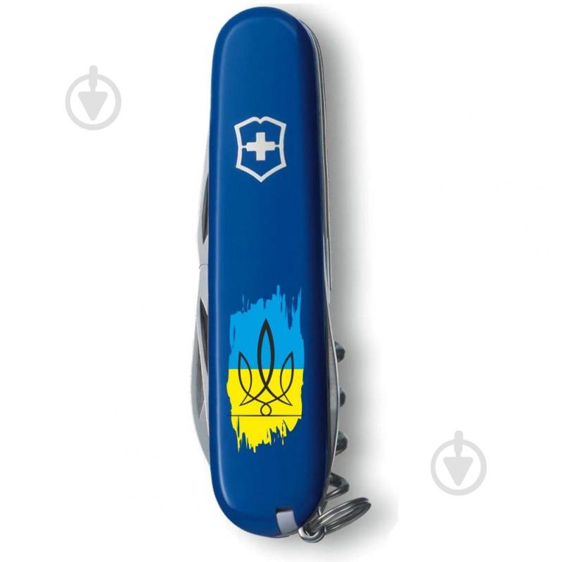 Нож швейцарский Victorinox SPARTAN UKRAINE Трезубец фигурный на фоне флага (12инстр) Vx13603.2_T1026u - фото 4