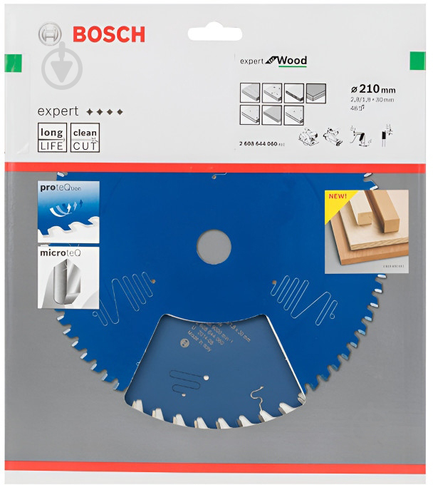 Пиляльний диск Bosch Expert for Wood 210x30x1,8 Z48 2608644060 - фото 2