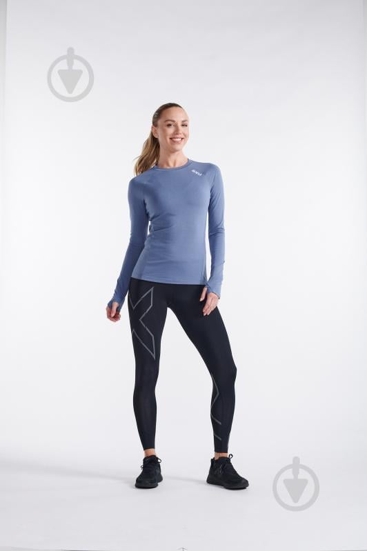 Футболка 2XU Ignition Base Layer L/S WR7319a_BST/HAF р.L синий - фото 6