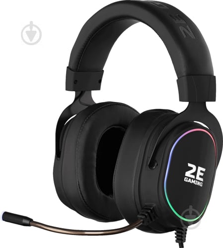 Гарнітура 2E Gaming HG350 RGB USB 7.1 black (2E-HG350BK-7.1) - фото 1