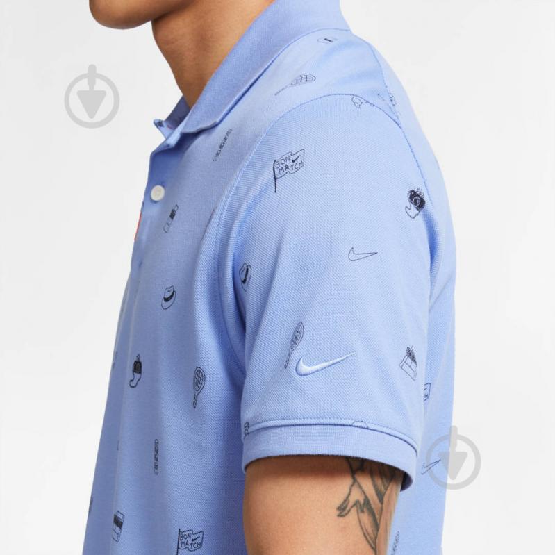 Поло Nike M NKCT POLO VENEER SLIM CI9156-478 р.XL голубой - фото 6