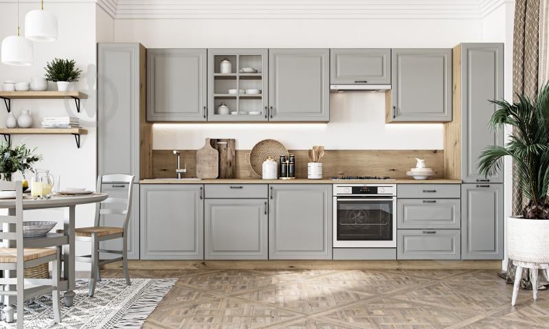 Шафа-пенал під духовку ШДР 60/214/56 МС Глорія_ASHEN /фасад МДФ №332 попелястий матовий/дуб артізан Грейд - фото 3 Шафа-пенал під духовку ШДР 60/214/56 МС Глорія_ASHEN /фасад МДФ №332 попелястий матовий/дуб артізан Грейд - фото 3