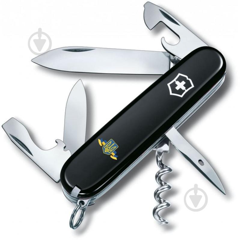 Ніж складаний Victorinox SPARTAN UKRAINE Герб України зі стрічкою (12 інстр) Vx13603.3_T1010u - фото 1