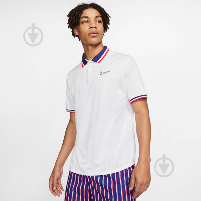 Поло Nike M NKCT SLAM POLO PS NT CI9158-100 р.XL белый - фото 4