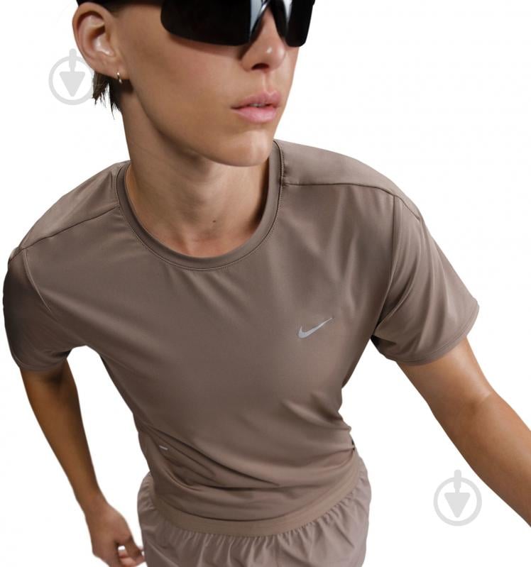 Футболка Nike W NK SWIFT DF SS TOP HM9698-233 р.L коричневый - фото 6