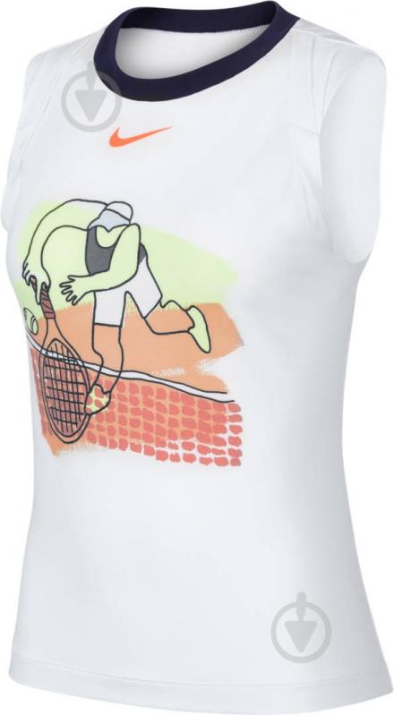 Футболка Nike W NKCT DRY TANK PS NT CI9324-100 р.L белый - фото 1