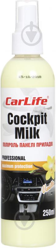 Поліроль для приборної панелі Cockpit Milk CarLife CF027 Ваніль 250 мл - фото 1