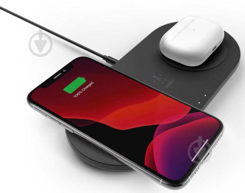 Зарядний пристрій Belkin Dual Pads Wireless Charging Qi 15W - фото 6