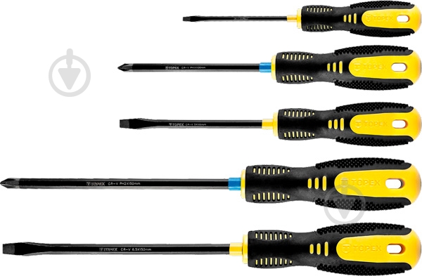 Набор отверток Topex 5 шт 39D934 - фото 1 Набор отверток Topex 5 шт 39D934 - фото 1