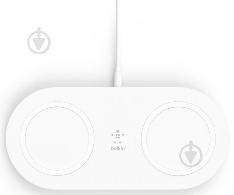 Зарядний пристрій Belkin Dual Pads Wireless Charging Qi 15W (WIZ008VFWH) - фото 3