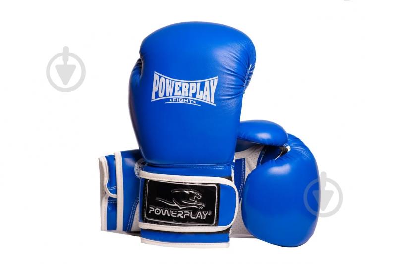 Боксерские перчатки PowerPlay 8oz PP_3019 синий - фото 1