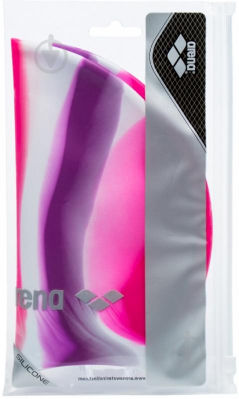 Шапочка для плавания Arena POP ART 91659-25 one size розовый с фиолетовым - фото 3