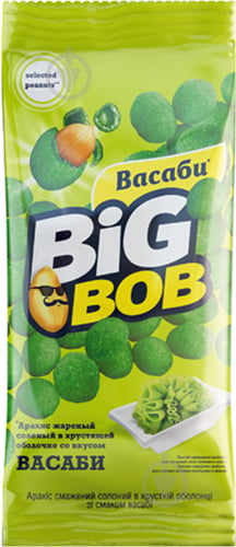 Арахіс Big Bob в оболонці зі смаком васабі 60 г - фото 1