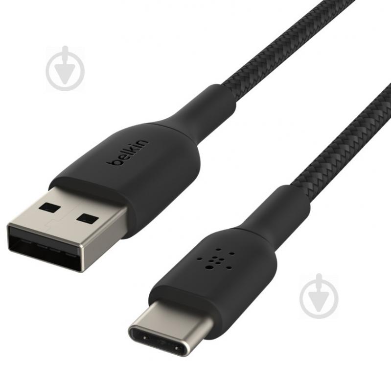 Кабель Belkin Braided USB-C to USB-A Cable 1 м черный (CAB002BT1MBK) - фото 4