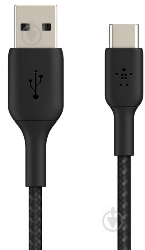 Кабель Belkin Braided USB-C to USB-A Cable 1 м черный (CAB002BT1MBK) - фото 2