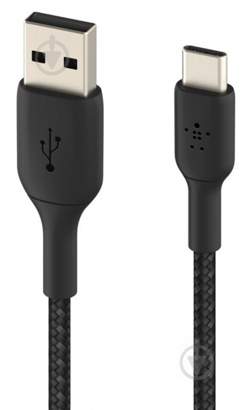 Кабель Belkin Braided USB-C to USB-A Cable 1 м черный (CAB002BT1MBK) - фото 5