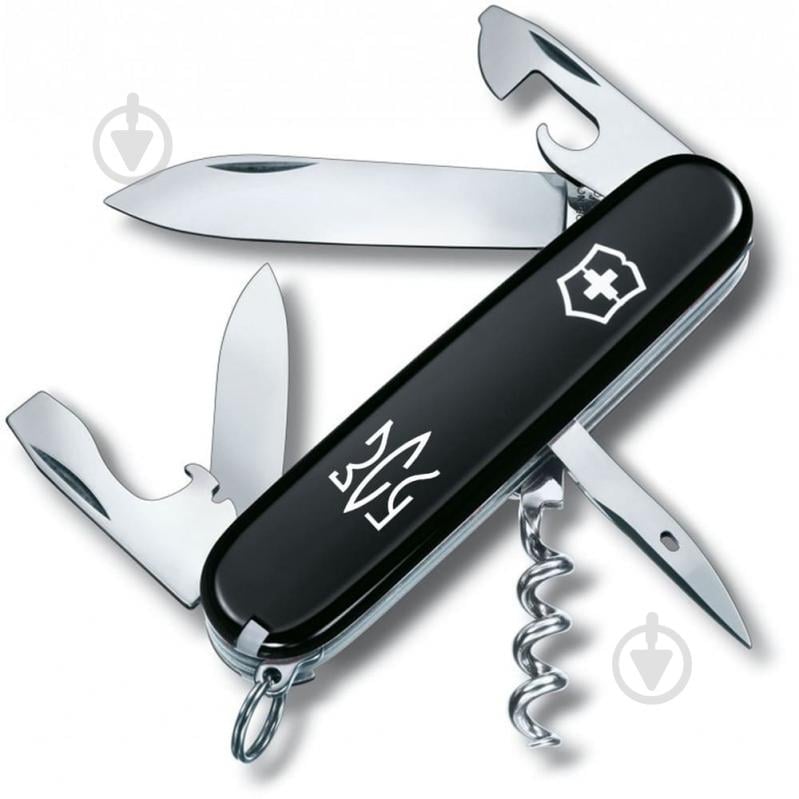 Ніж швейцарський Victorinox SPARTAN UKRAINE Тризуб ЗСУ білий (12 інстр) Vx13603.3_T0390u - фото 1